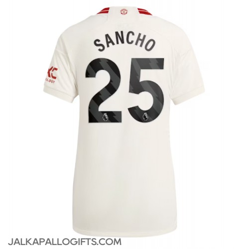 Manchester United Jadon Sancho #25 Kolmaspaita Naiset 2023-24 Lyhythihainen